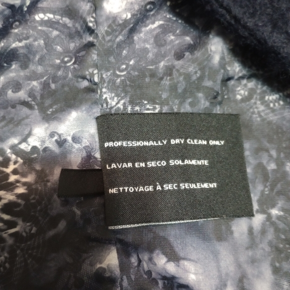 Guess Los Angeles Dark Blue Wool Asymmetrical Women's Blend Coat/Jacket S/Petite - Picture 8 of 17